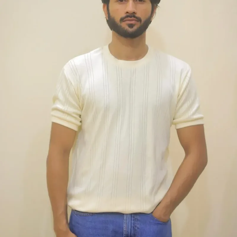 Knitted T-shirt (ECRU)